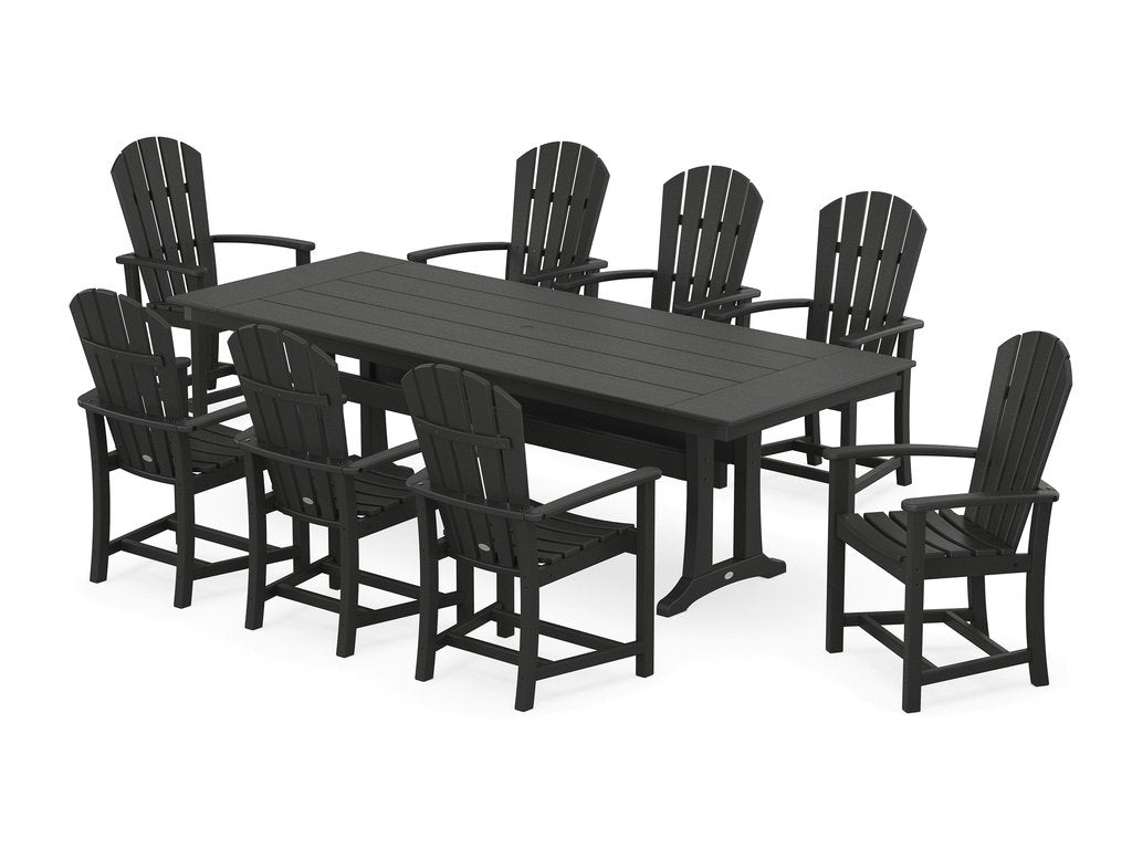 Palm Coast 9-Piece Farmhouse Dining Set with Trestle Legs Photo