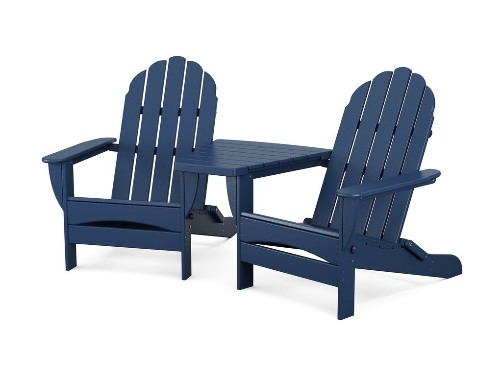 Classic Oversized Adirondacks with Angled Connecting Table Photo