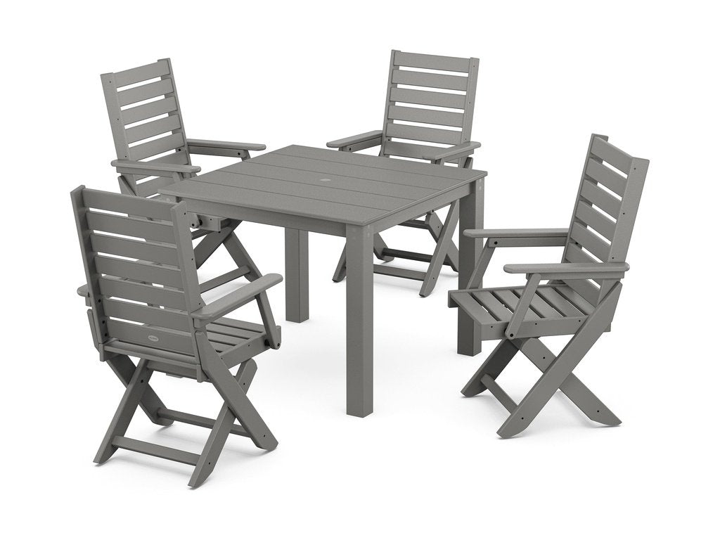 Captain Folding Chair 5-Piece Parsons Dining Set Photo