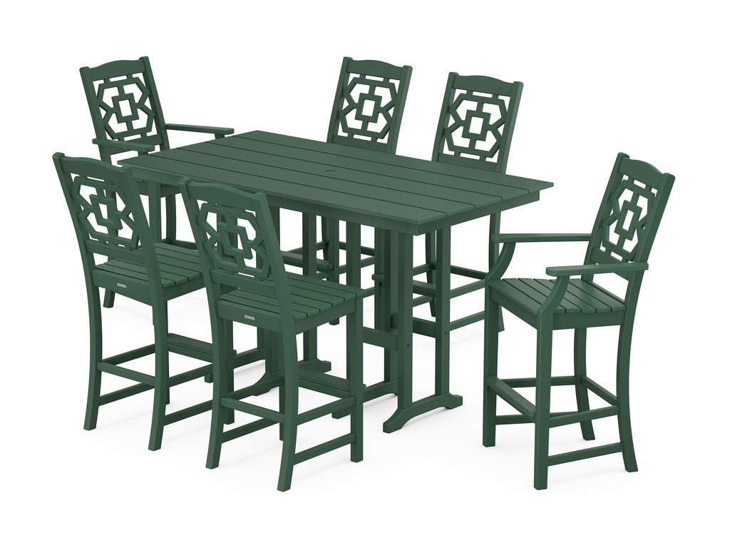 Chinoiserie 7-Piece Farmhouse Bar Set Photo