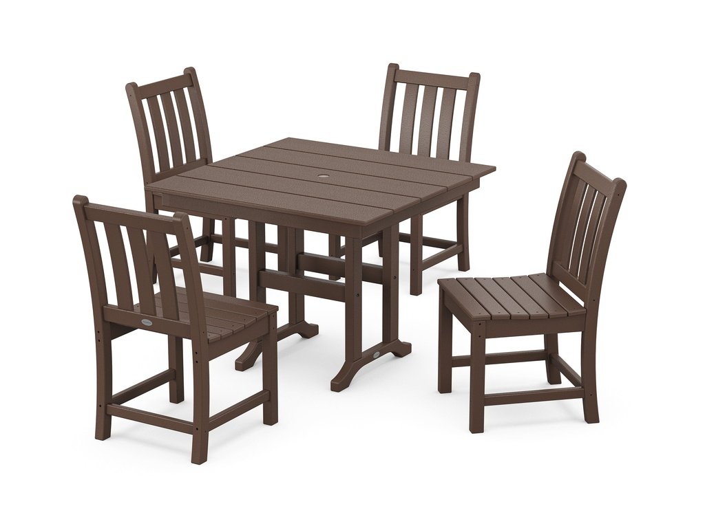 Traditional Garden Side Chair 5-Piece Farmhouse Dining Set Photo