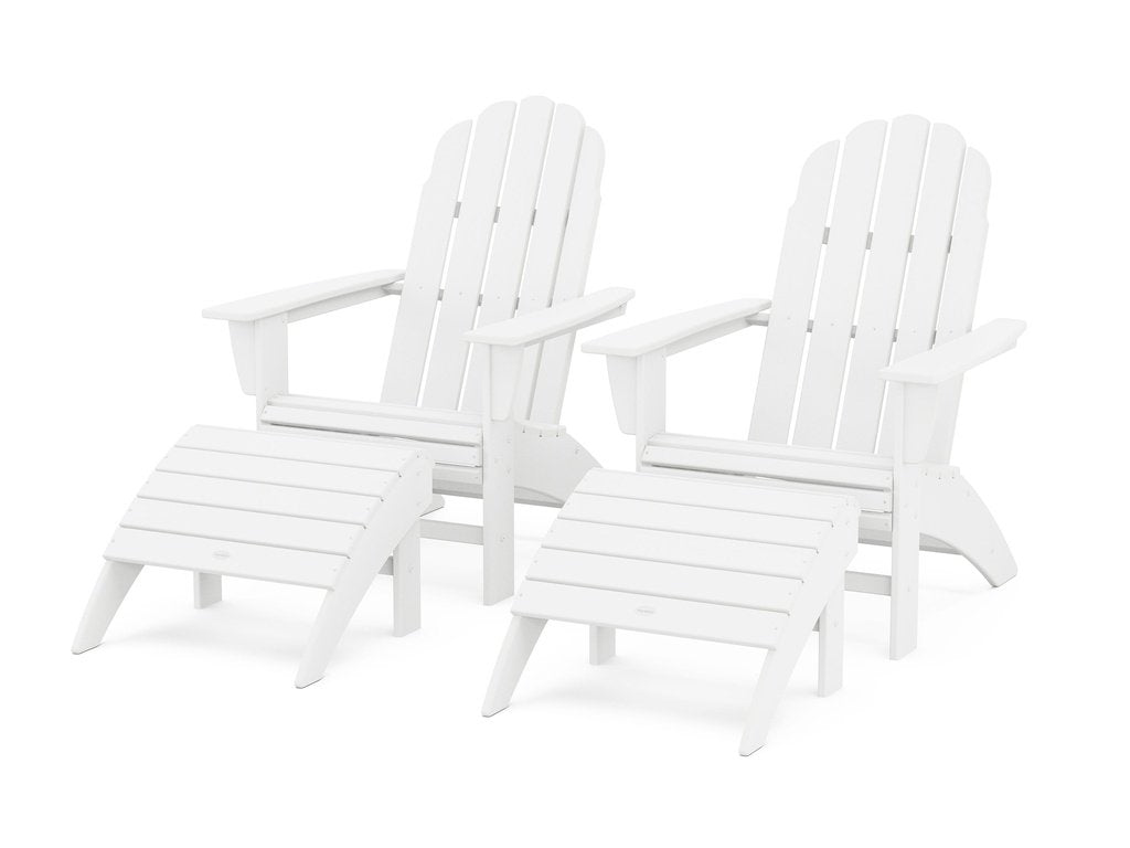 Vineyard Curveback Adirondack Chair 4-Piece Set with Ottomans Photo