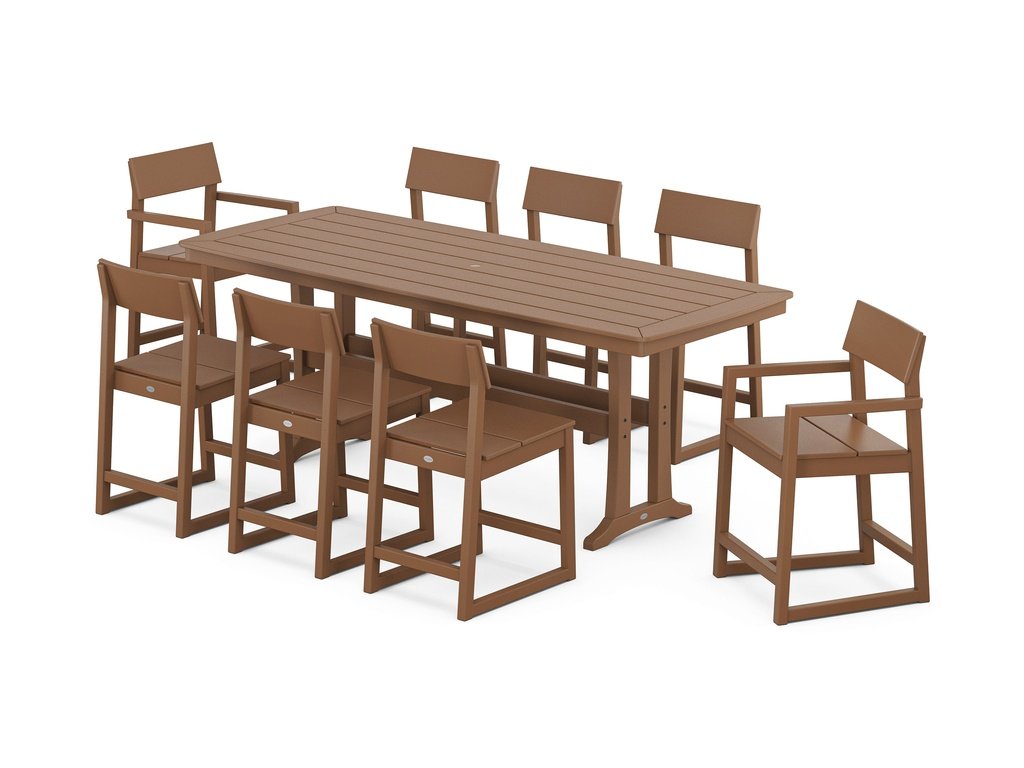 EDGE 9-Piece Counter Set with Trestle Legs Photo