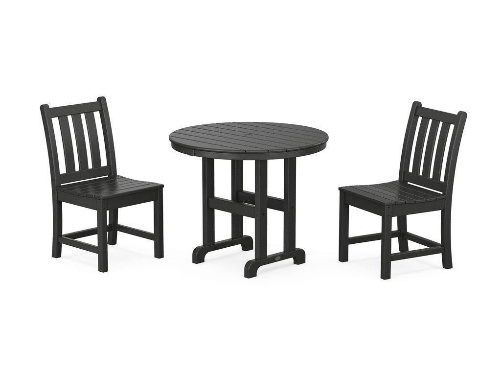 Traditional Garden Side Chair 3-Piece Round Dining Set Photo