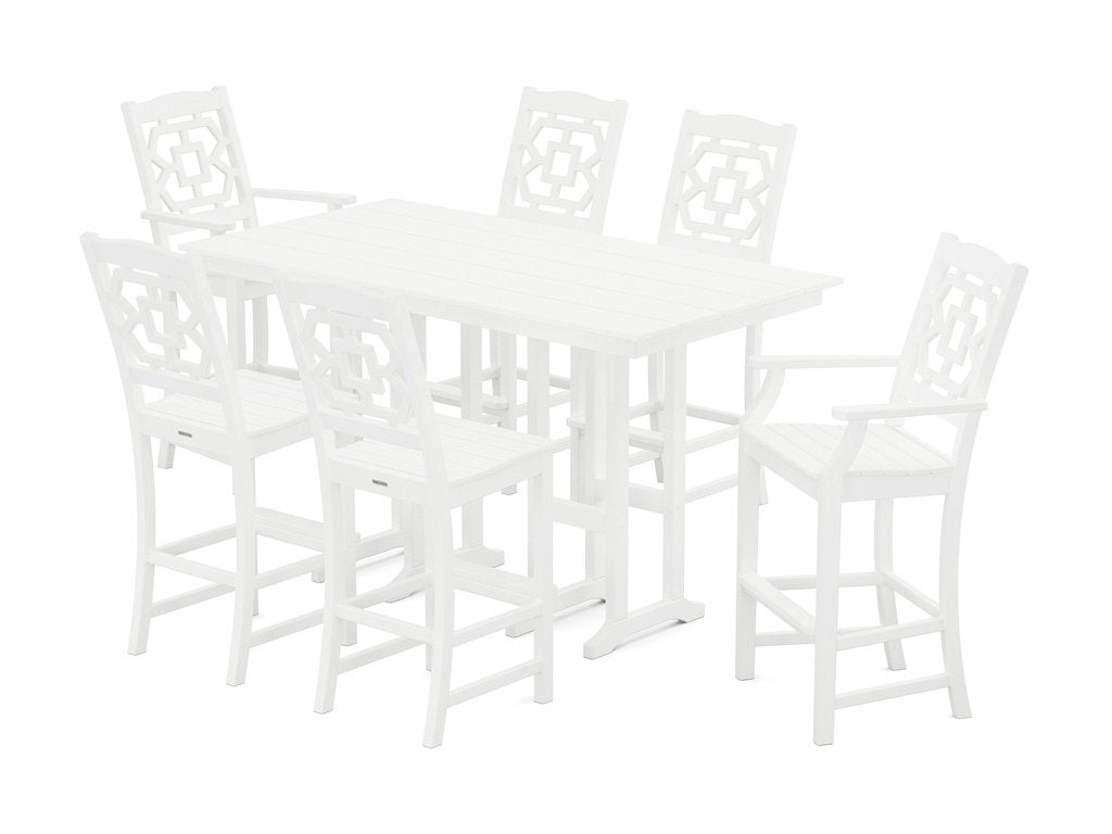 Chinoiserie 7-Piece Farmhouse Bar Set Photo