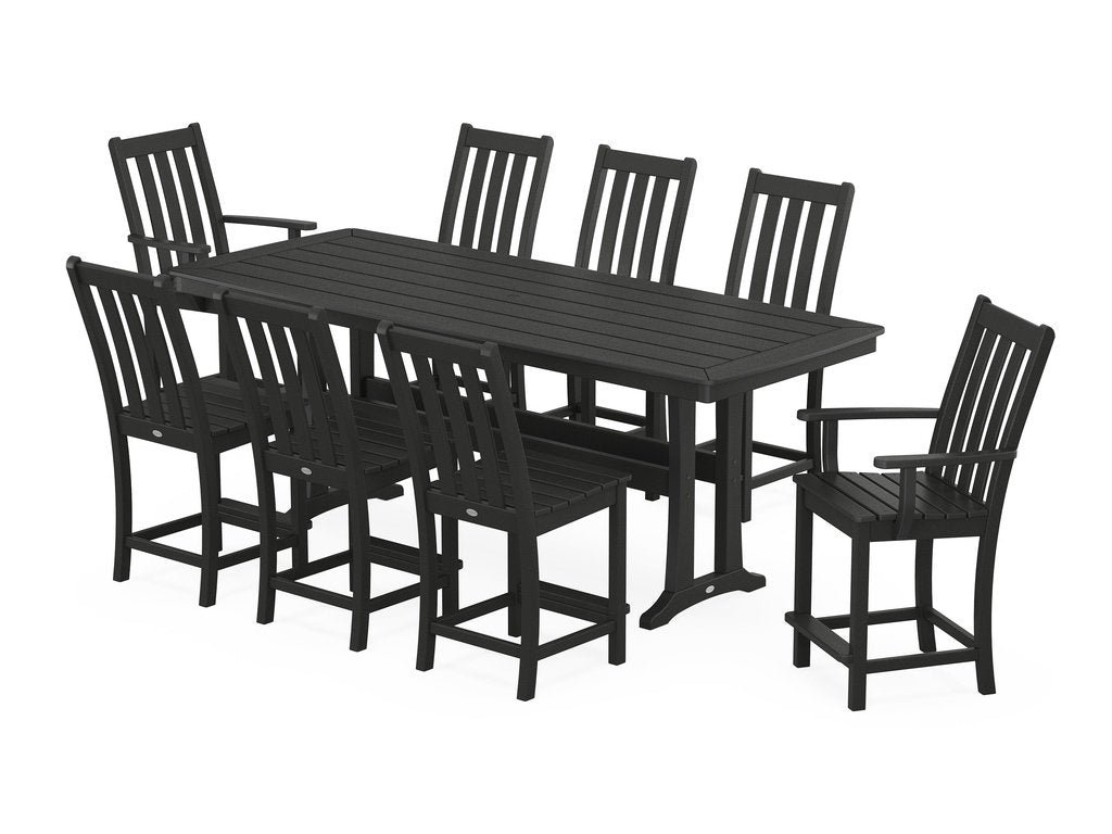 Vineyard 9-Piece Counter Set with Trestle Legs Photo