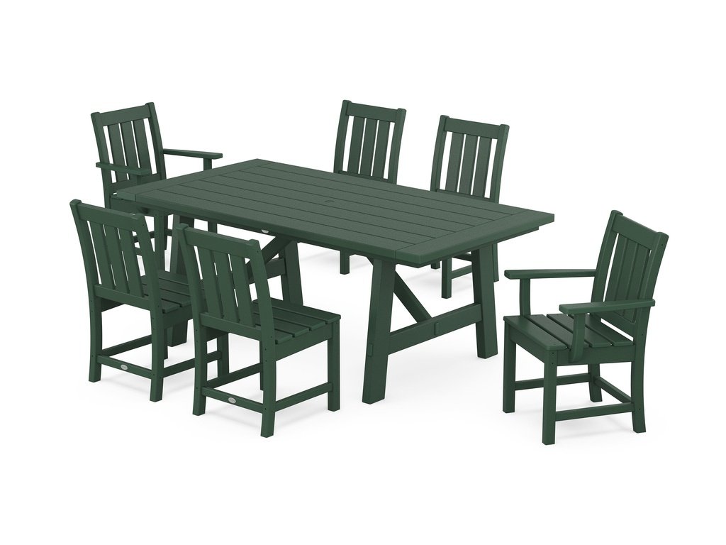 Oxford 7-Piece Rustic Farmhouse Dining Set Photo