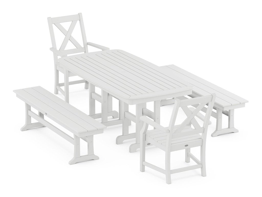 Braxton 5-Piece Dining Set with Benches Photo