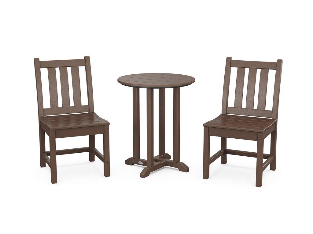 Traditional Garden Side Chair 3-Piece Round Dining Set Photo