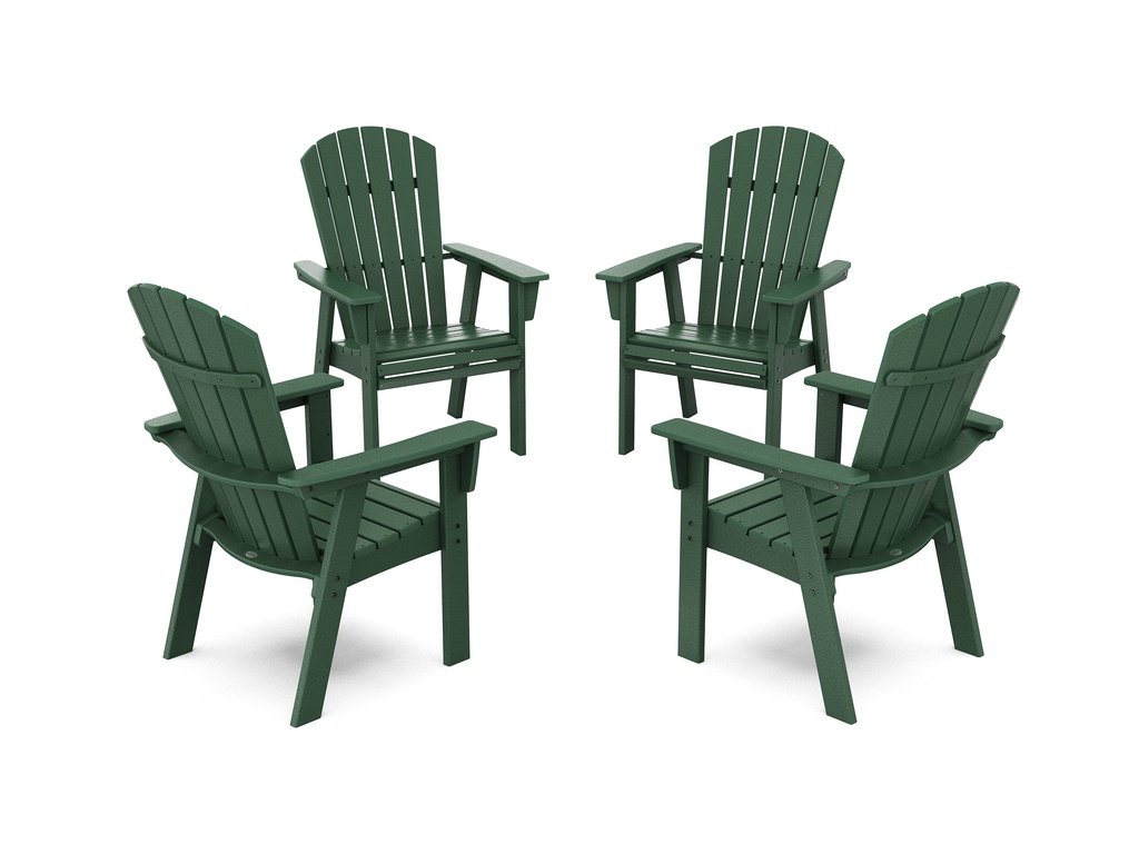 Nautical 4-Piece Curveback Upright Adirondack Conversation Set Photo