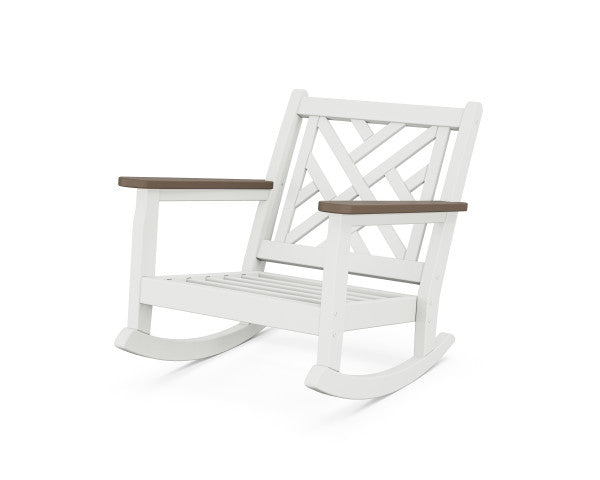 Chippendale Deep Seating Rocking Chair | Natural Finish - Retreat Home Furniture