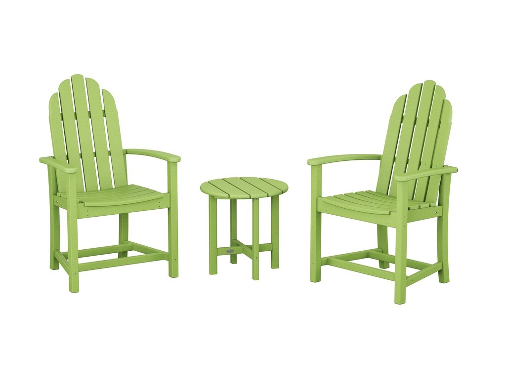 Classic 3-Piece Upright Adirondack Chair Set Photo