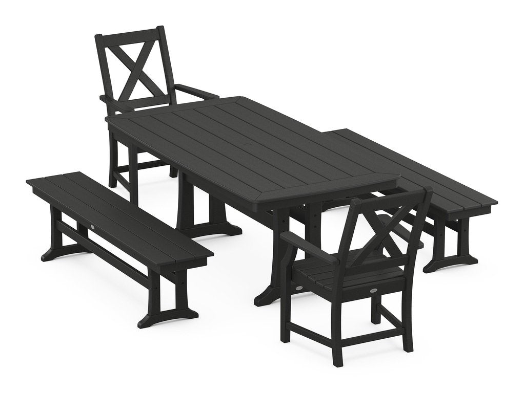 Braxton 5-Piece Dining Set with Trestle Legs Photo