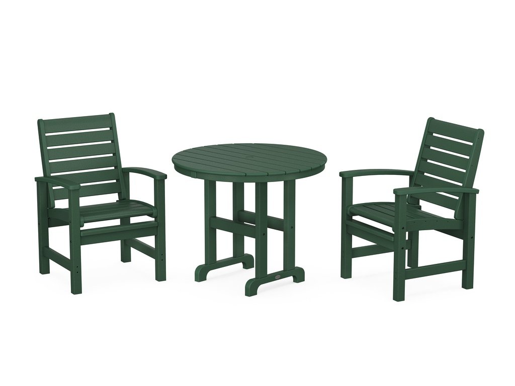 Signature 3-Piece Round Farmhouse Dining Set Photo