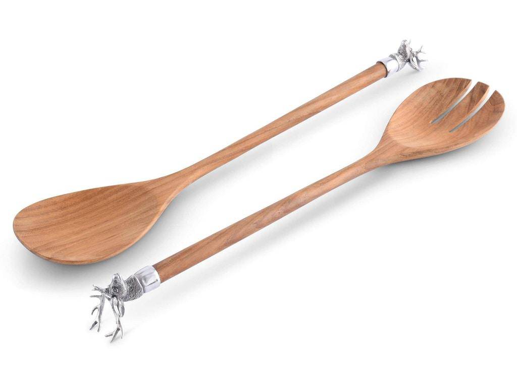 Elk Wood Salad Servers