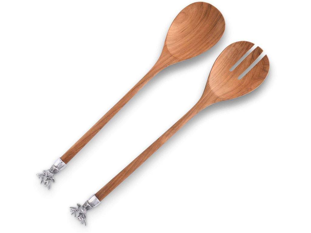 Elk Wood Salad Servers