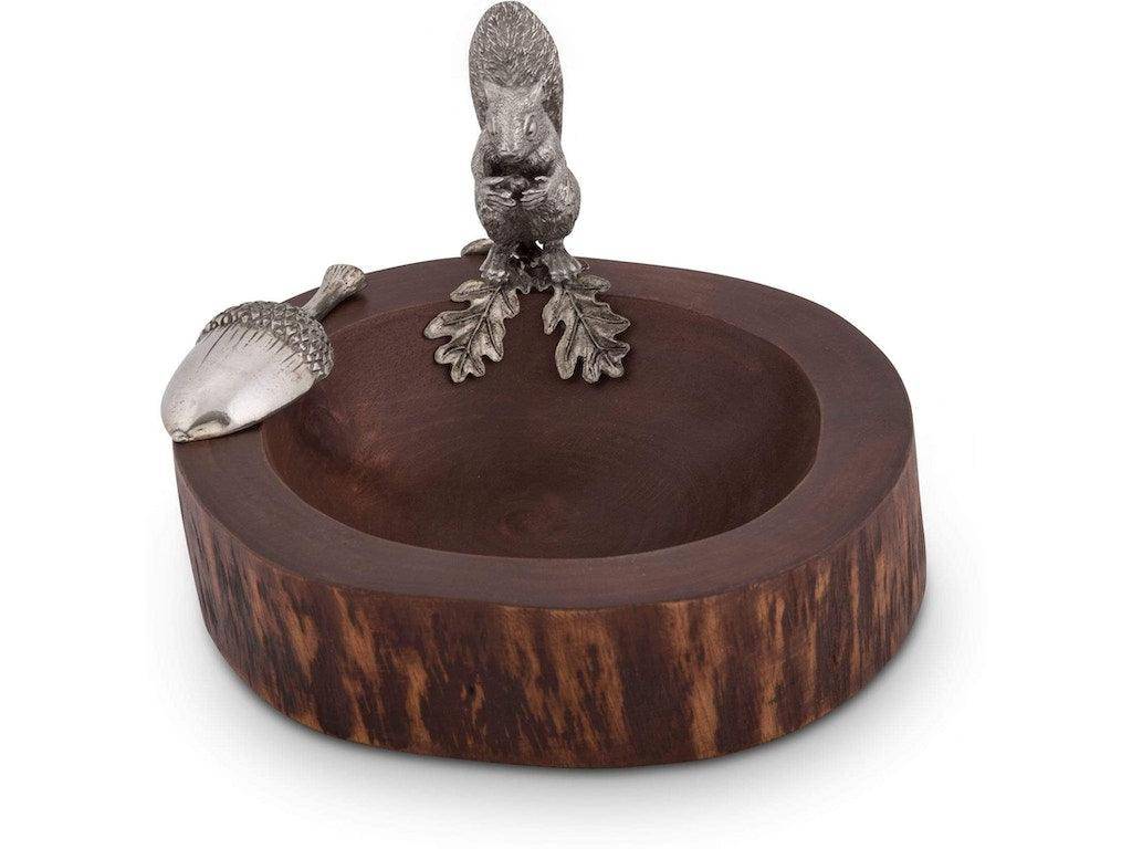 Standing Squirrel Nut Bowl & Scoop