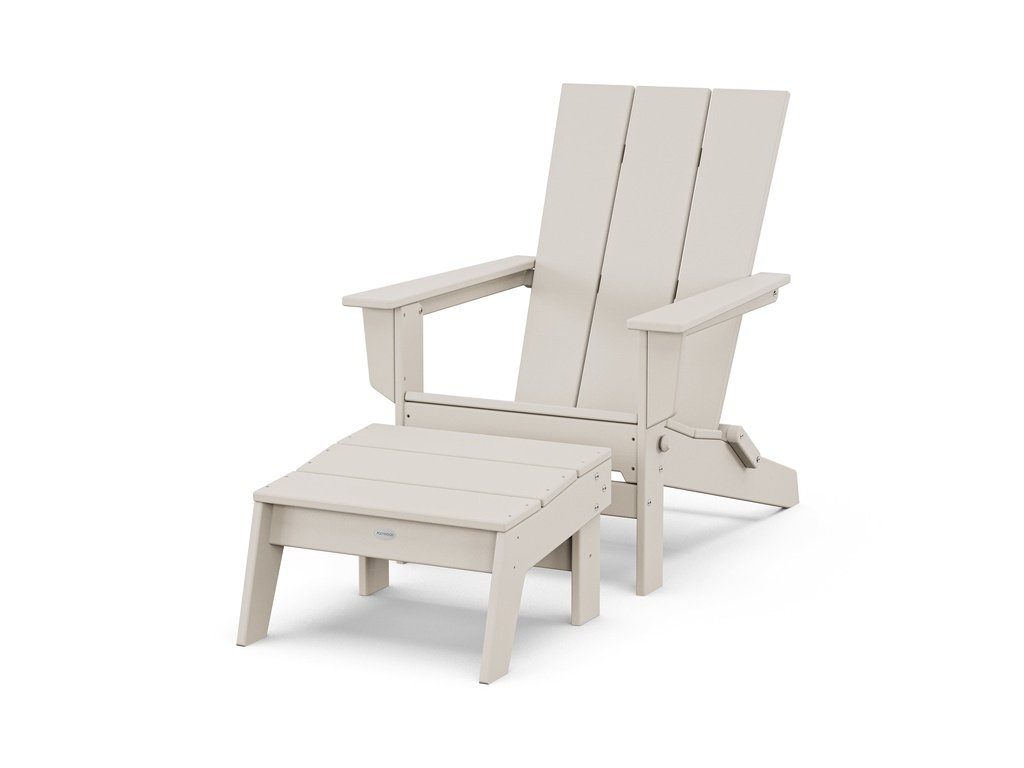 Modern Studio Folding Adirondack Chair with Ottoman Photo