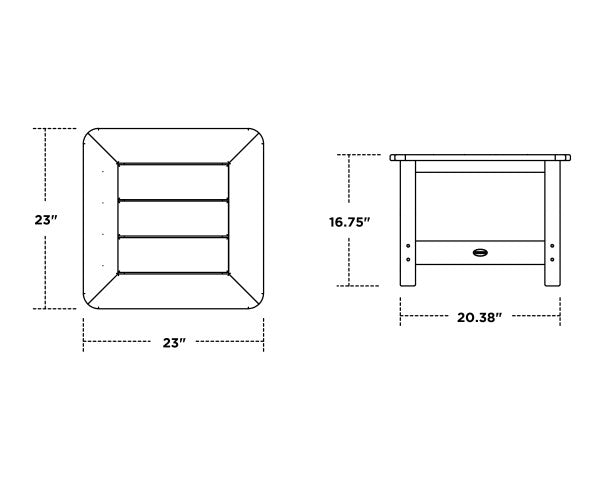 Harbour Slat End Table | Natural Finish - Retreat Home Furniture