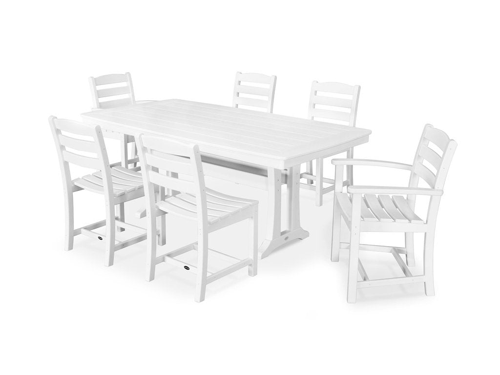 La Casa Café 7-Piece Dining Set with Trestle Legs Photo