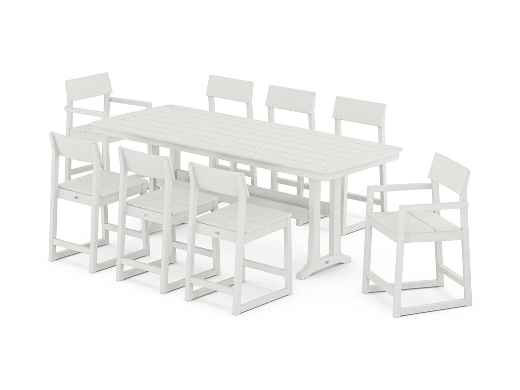 EDGE 9-Piece Counter Set with Trestle Legs Photo