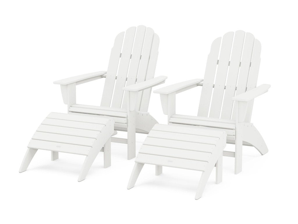 Vineyard Curveback Adirondack Chair 4-Piece Set with Ottomans Photo