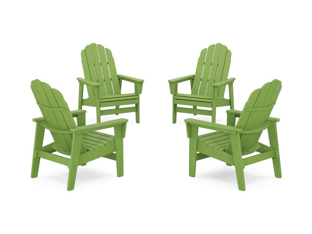 4-Piece Vineyard Grand Upright Adirondack Chair Conversation Set Photo