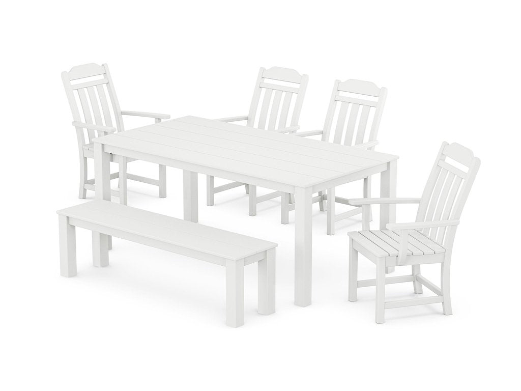 Country Living 6-Piece Parsons Dining Set with Bench Photo