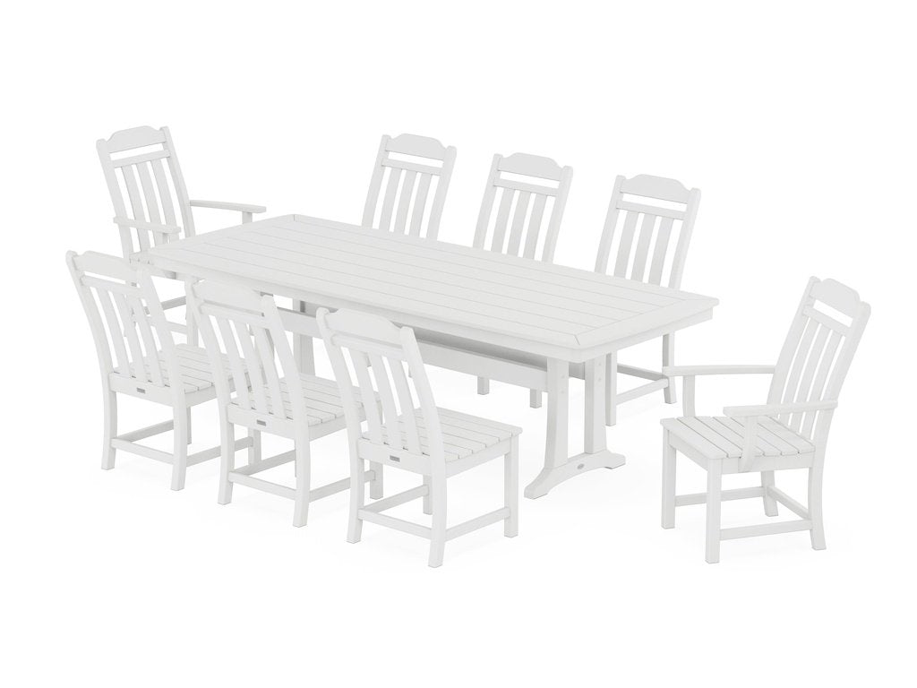 Country Living 9-Piece Dining Set with Trestle Legs Photo