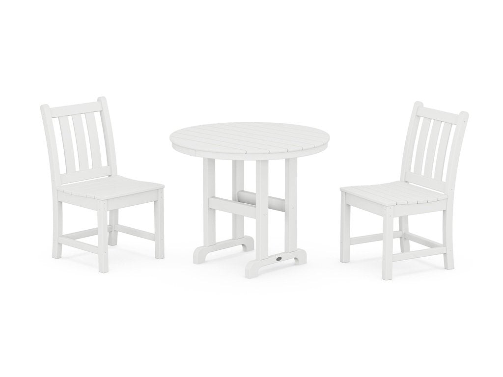 Traditional Garden Side Chair 3-Piece Round Dining Set Photo