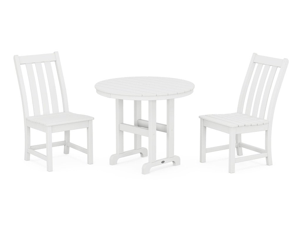 Vineyard Side Chair 3-Piece Round Dining Set Photo