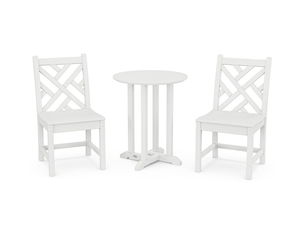 Chippendale Side Chair 3-Piece Round Dining Set Photo