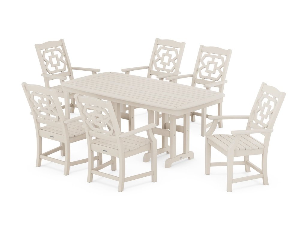 Chinoiserie Arm Chair 7-Piece Dining Set Photo