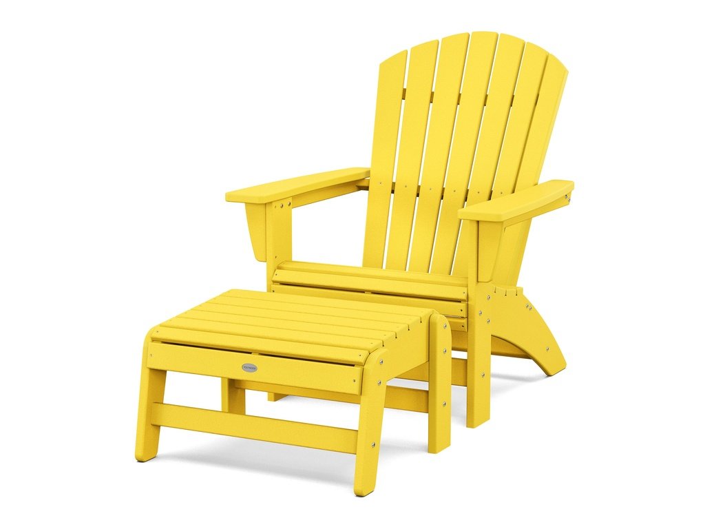 Nautical Grand Adirondack Chair with Ottoman Photo