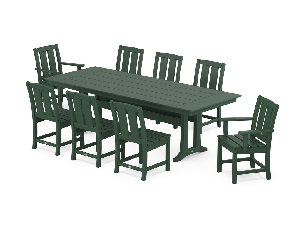 Mission 9-Piece Farmhouse Dining Set with Trestle Legs Photo