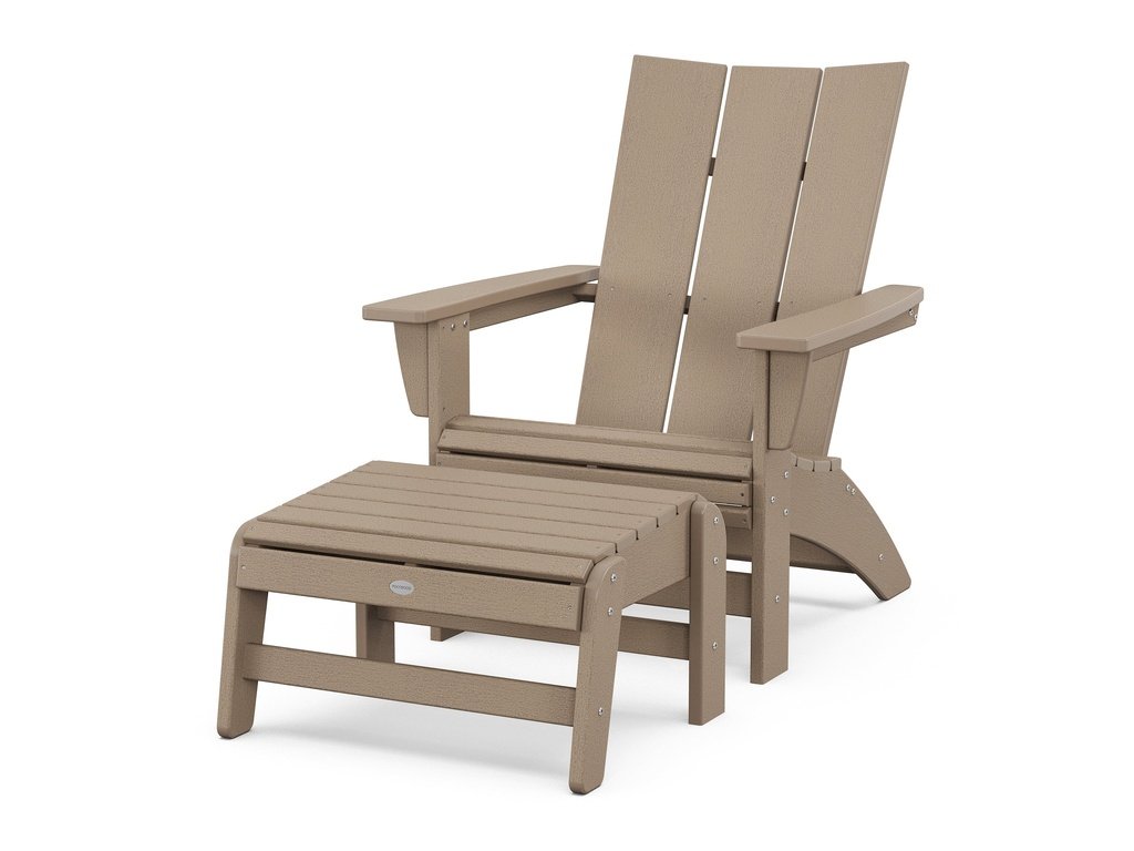 Modern Grand Adirondack Chair with Ottoman Photo