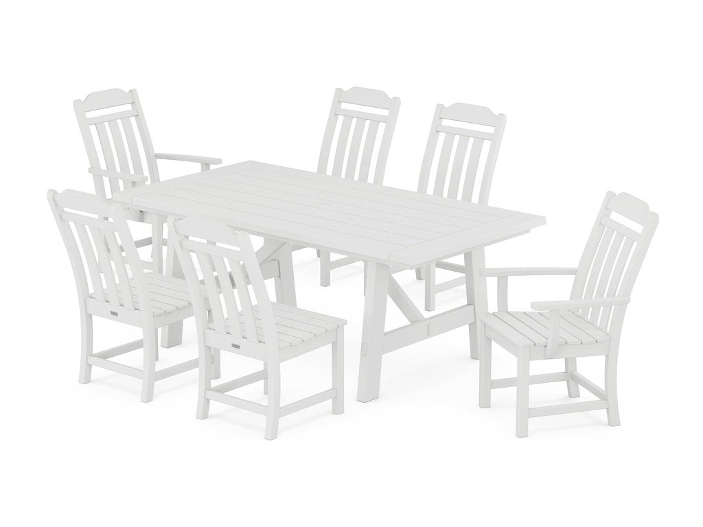 Country Living 7-Piece Rustic Farmhouse Dining Set Photo