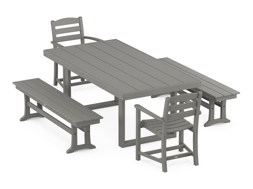 La Casa Café 5-Piece Dining Set with Benches Photo