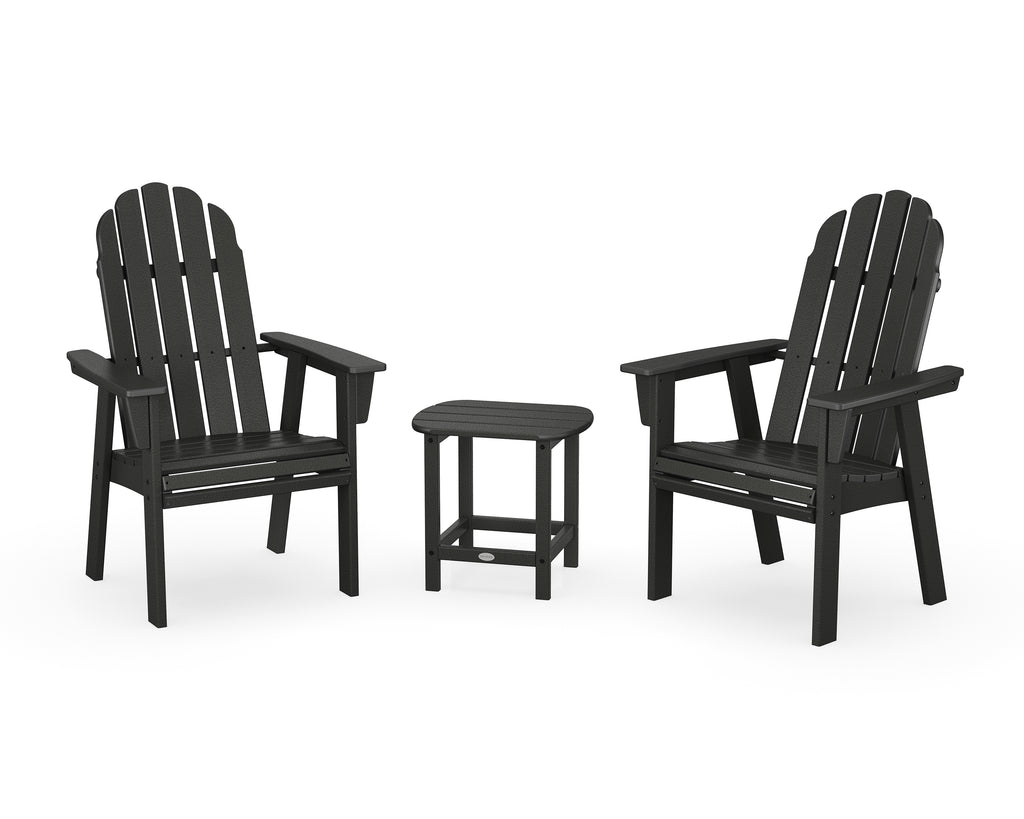 Vineyard 3-Piece Curveback Upright Adirondack Chair Set Photo