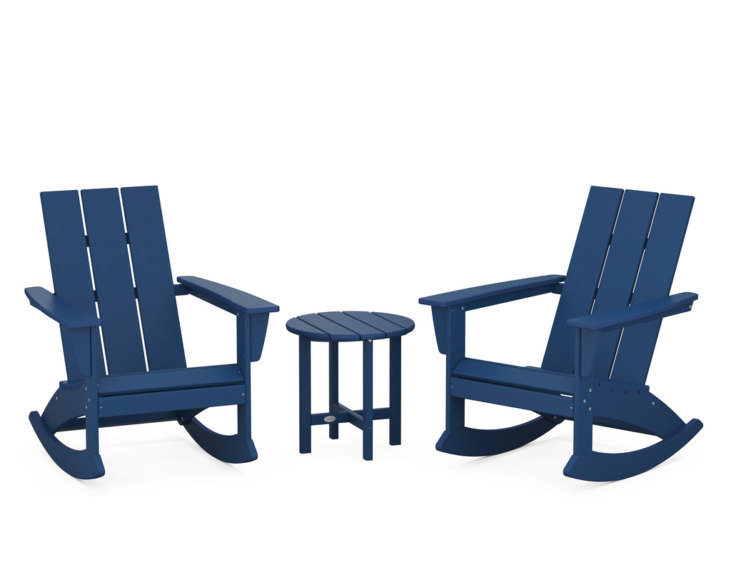 Modern 3-Piece Adirondack Rocking Chair Set Photo