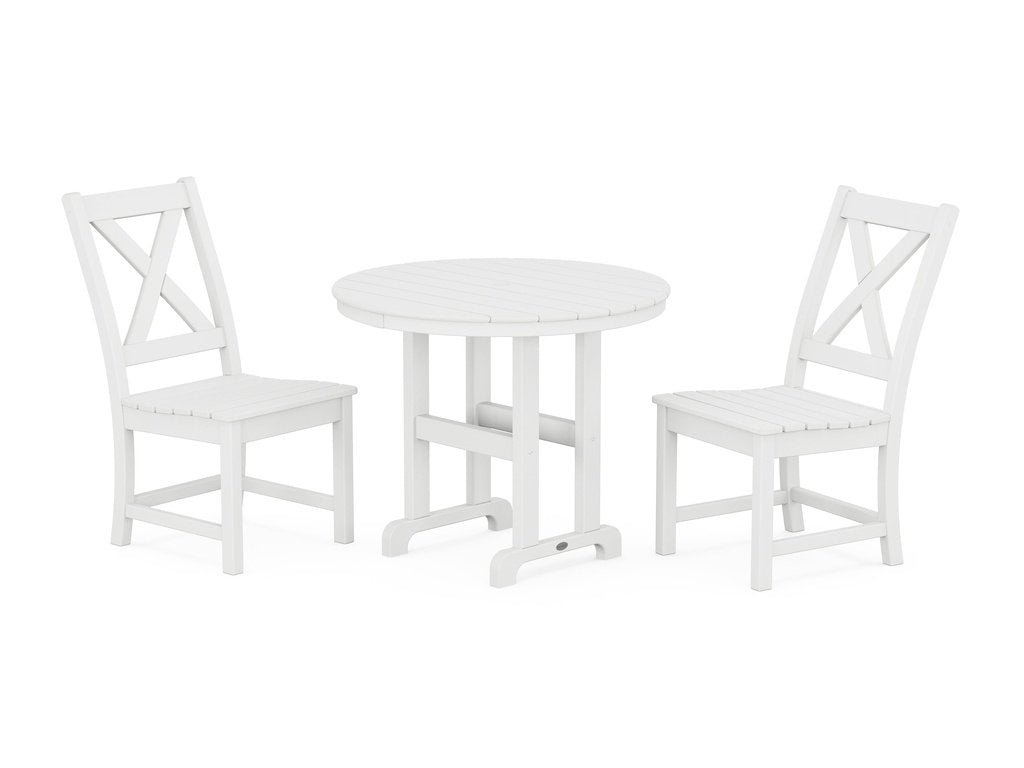 Braxton Side Chair 3-Piece Round Dining Set Photo