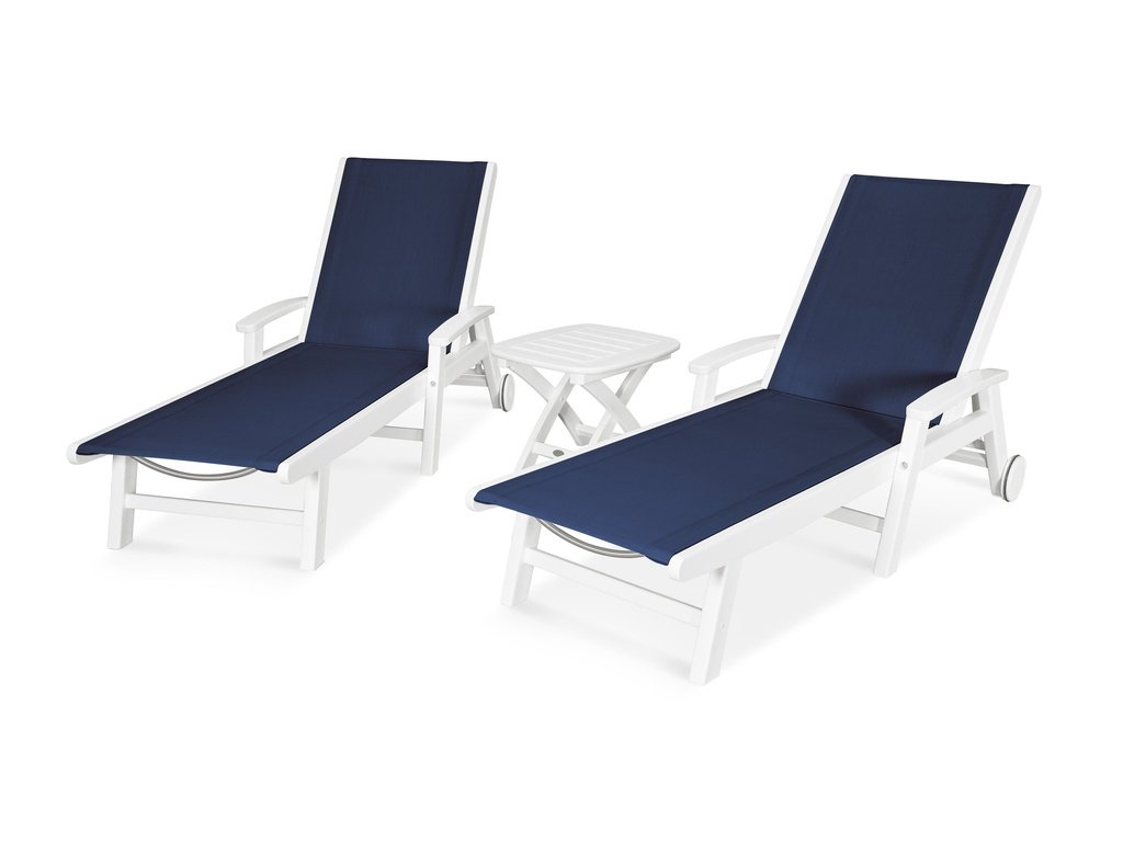 Coastal 3-Piece Wheeled Chaise Set Photo