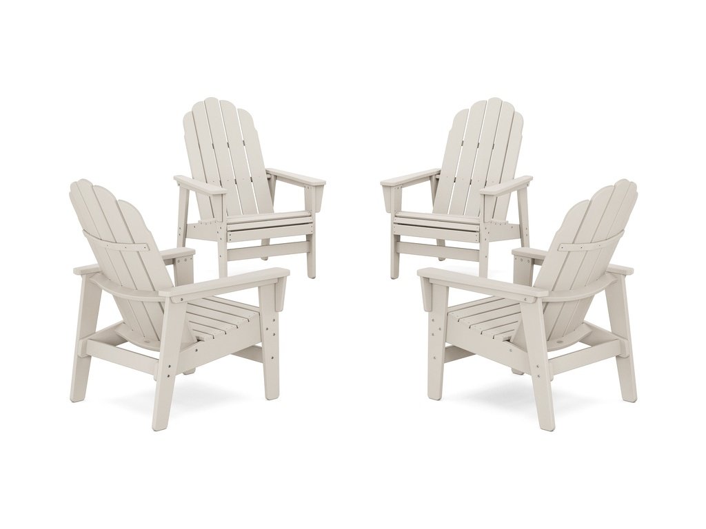 4-Piece Vineyard Grand Upright Adirondack Chair Conversation Set Photo