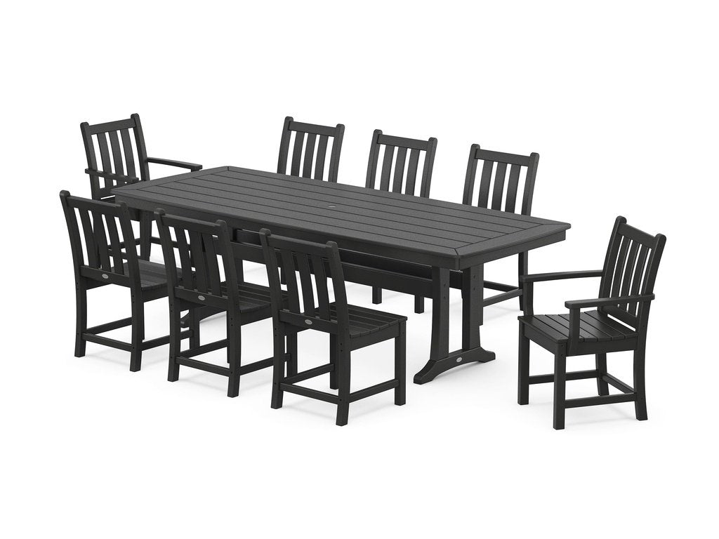 Traditional Garden 9-Piece Dining Set with Trestle Legs Photo