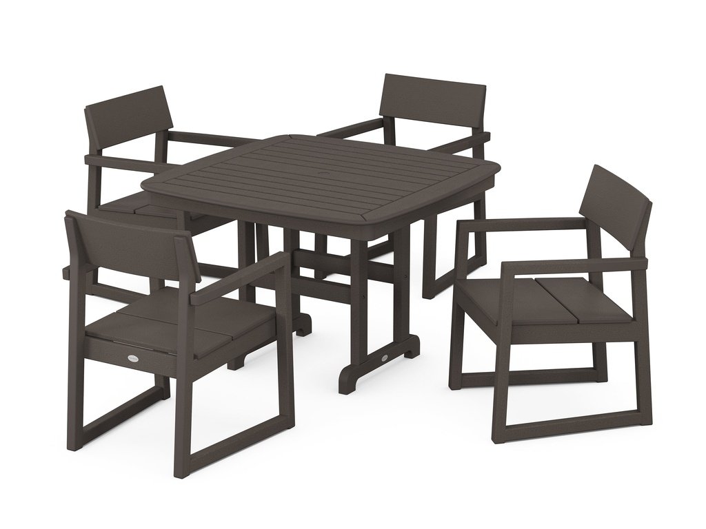 EDGE 5-Piece Dining Set with Trestle Legs Photo