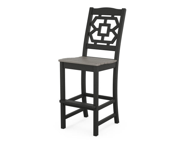 Chinoiserie Bar Side Chair | Natural Finish - Retreat Home Furniture