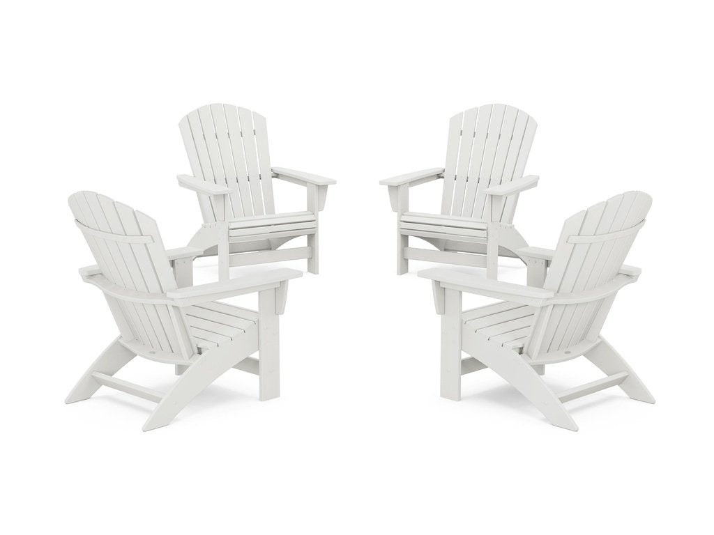 4-Piece Nautical Grand Adirondack Chair Conversation Set Photo