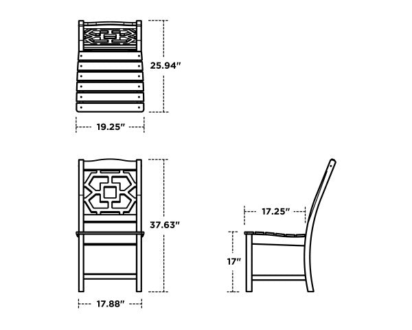 Chinoiserie Dining Side Chair | Natural Finish - Retreat Home Furniture