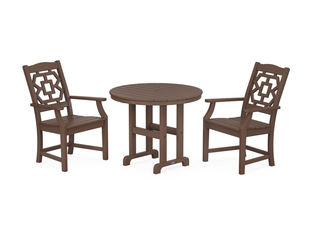 Chinoiserie 3-Piece Farmhouse Dining Set Photo