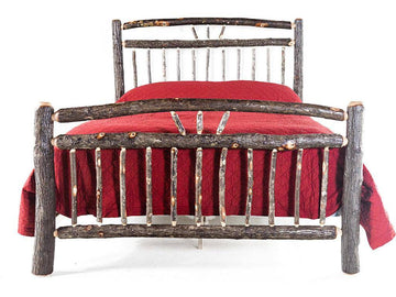 Hickory Queen Wagon Wheel Bedstead PWAGONQ